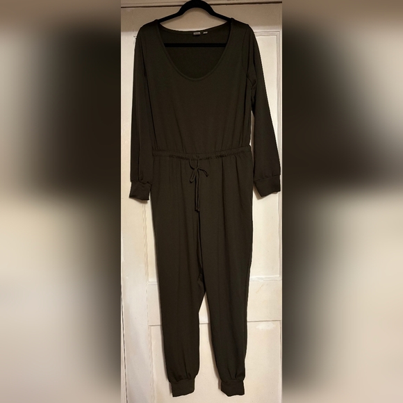 Gap Long Sleeve Fleece Jumpsuit In Deep Women’s Size Large - Picture 6 of 11